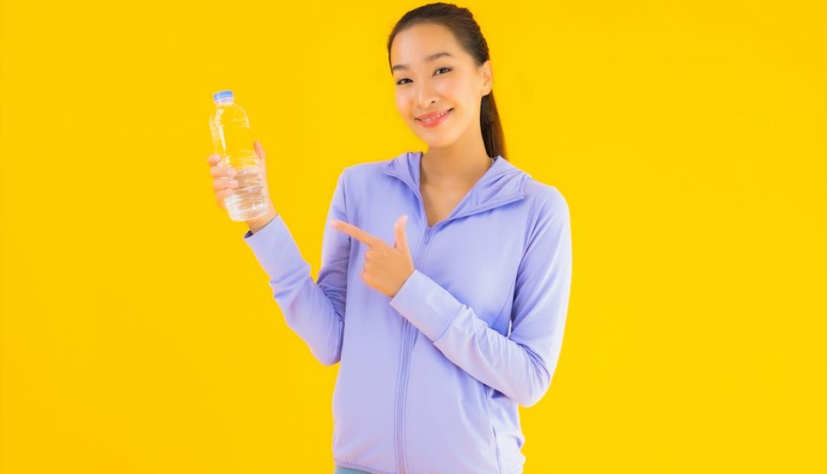 Portrait beautiful young asian sport woman ready for exercise